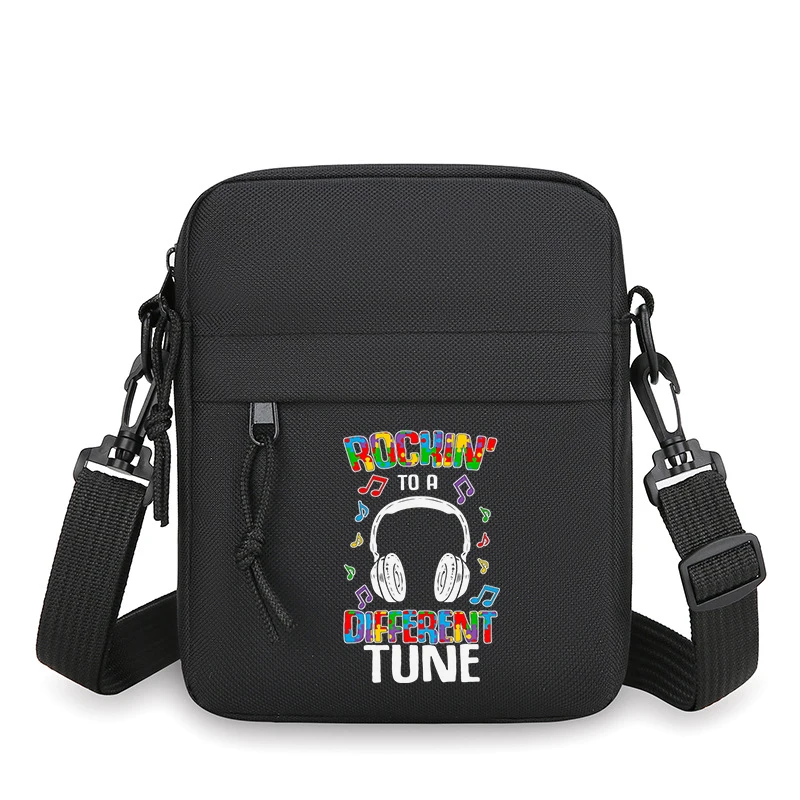 Rockin' To A Different Tune Print Headset Pattern Mobile Phone Bag Women Men Autism Awarenessb Shoulder Bag Autism Crossbody Bag