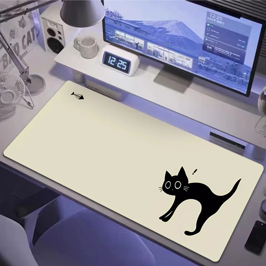 

Коврик для мыши Kawaii Anime Art Cat, XXL, для ПК, геймеров, клавиатуры, ноутбука, резиновый, игровой, настольный коврик