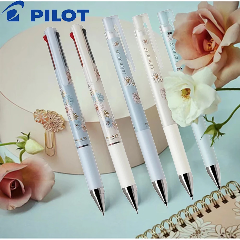 Japan PILOT Joint Limited Small Daisy Juice Up Pen Retractable 3 Color Multi-function Pen 0.4mm Cute Cat Hand Account Paper Tape