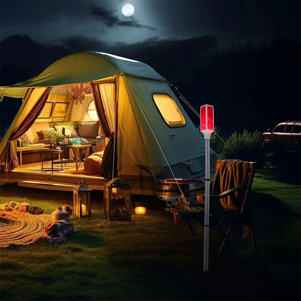 2PCS Solar Roadblock Lights Emergency Strobe Driveway Markers Metal Landscape Reflectors Waterproof Solar Powered Yard