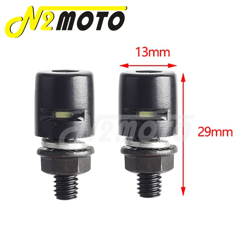 Universal 12V Screw Bolt Bulbs LED License Plate Light For Car Motorcycle Chopper Bobber Zinc Alloy Licence Number Plates Lamp