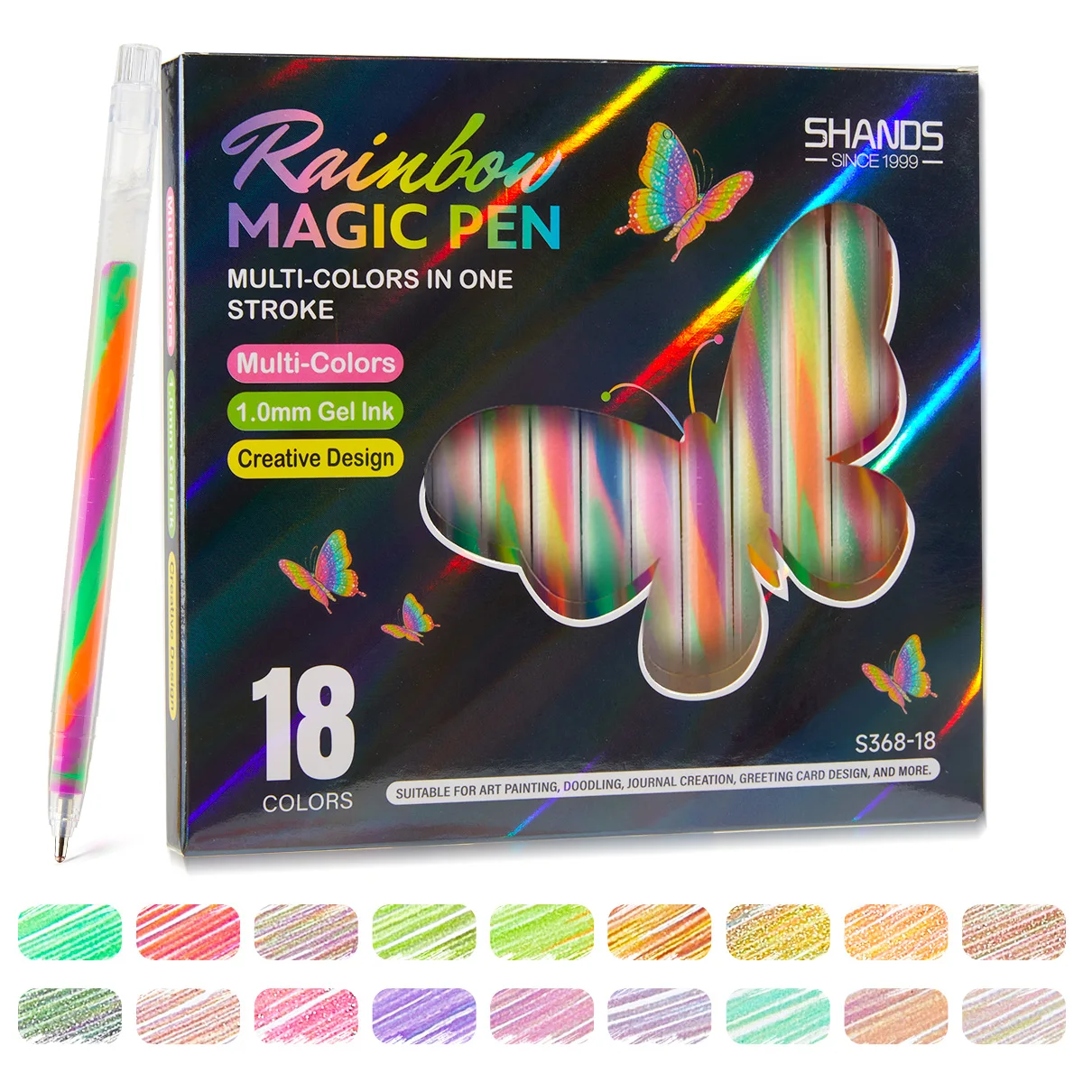 

18pcs Multicolor Gel Pens Set, 1.2mm Ink, Vibrant Colors, Smooth Writing, Ideal for Journals, Greeting Cards, DIY Crafts, School