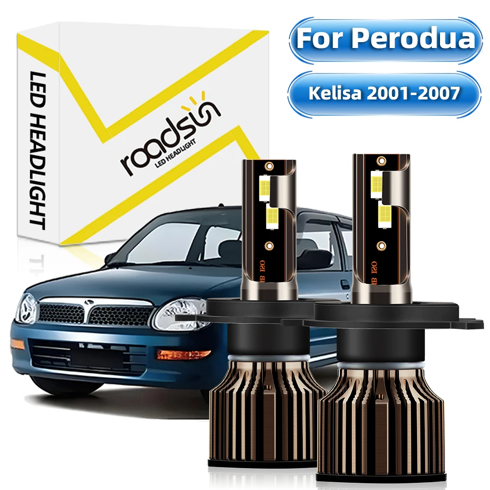 【For Perodua Kelisa 2001-2007】LED Car Bulbs H4 Hi-Lo Beam Headlamp 6000K White 25000LM 400% Super Bright Plug And Play