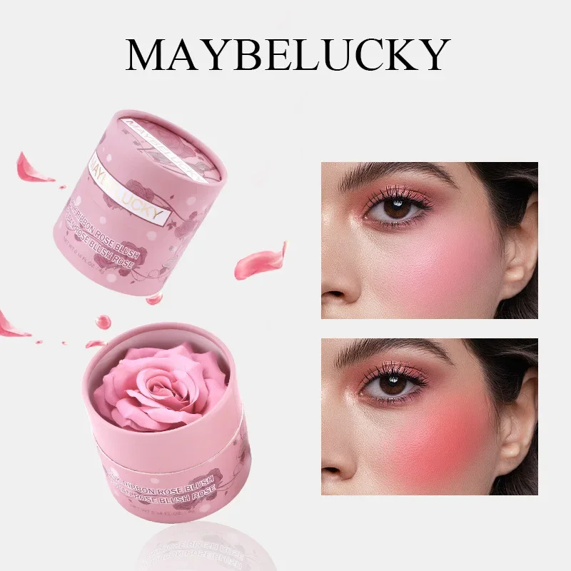 3DRose 56.4G Blush Highlighter Nude Makeup - Small Petal Easy Color Long Lasting Women's Facial Enhancer. ผลิตภัณฑ์เพิ่มความโดดเด่นให้ใบหน้าสำหรับผู้หญิง