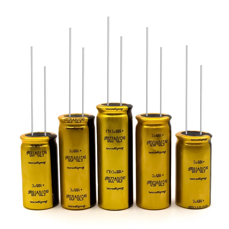 

5PCS Japanese original Ruby Rubycon 570V 105 degree gold gall tank machine high-voltage filter electrolytic capacitor