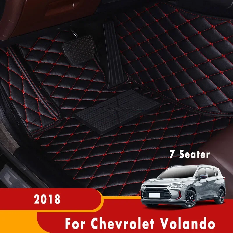 

For Chevrolet Volando 2018 (7 Seats) Car Floor Mats Artificial Leather Custom Rugs Auto Interior Accessories Carpets Products