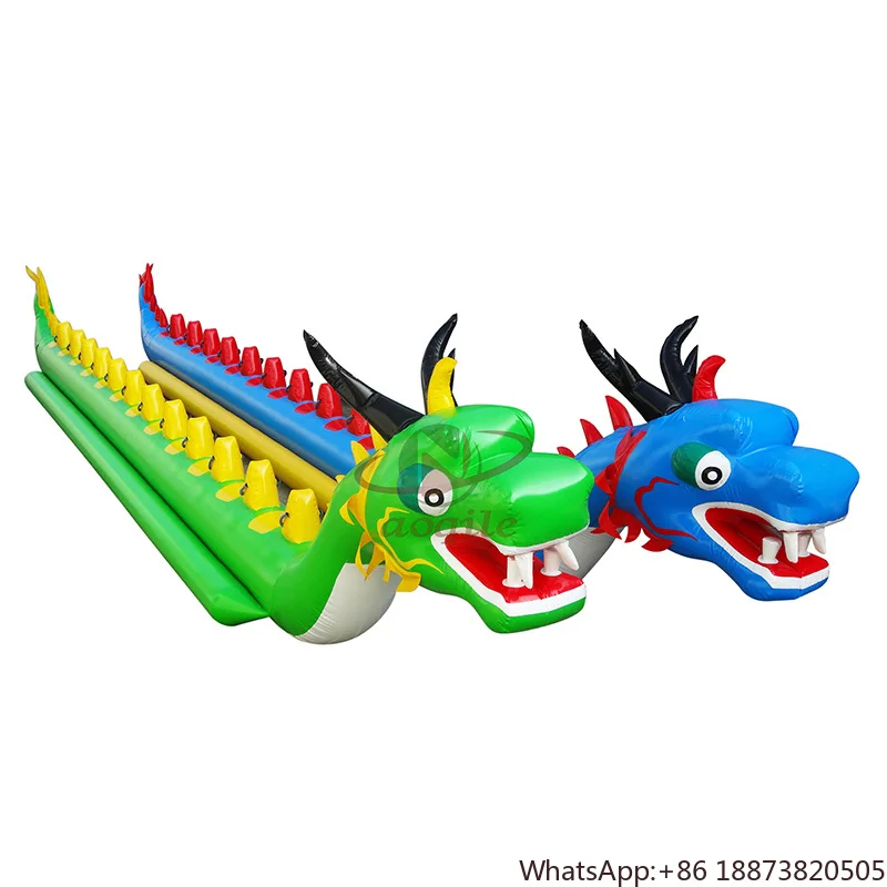 Large Dragon Water Boat for Adults 12 Persons Inflatable Dragon Towable Banana Boat Two lane Water Ski Tube