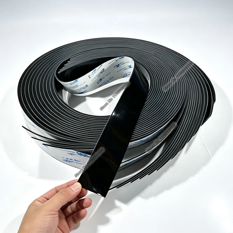 1 Meter Black Self-Adhesive Silicone Rubber Strips Thick 1-5mm Translucent Single-Sided Self Stick Shockproof Seal Gasket Mat