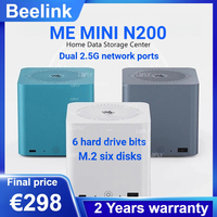 2025 Beelink ME Mini Intel N200 12GB LPDDR5 64G eMMC 2T SSD WiFi6 4K Dual 2.5G Lan Mini PC 4800MHz Computer Gaming MINI PC