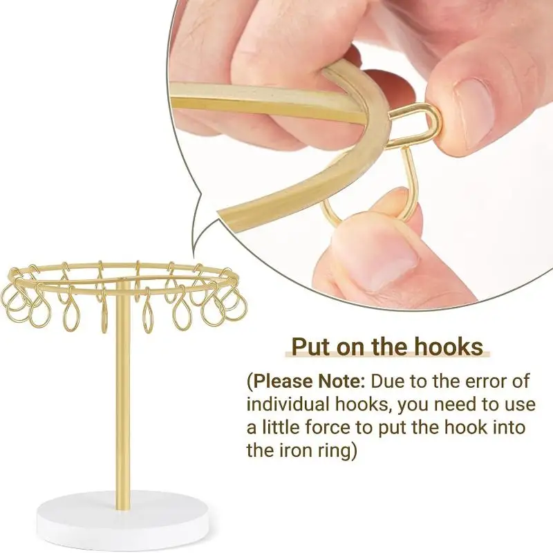 

Durable Metal Hair Clip Holder Claw Clip Stand Round Base Detachable Jewelry Display Stand Easy To Install Hair Jewelry Storage