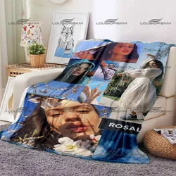 Pop Female Star Flannel Decorative Thin Blanket Rosalia Vila Tobella Beautiful Photo Blanket Portable Home Travel Office Blanket