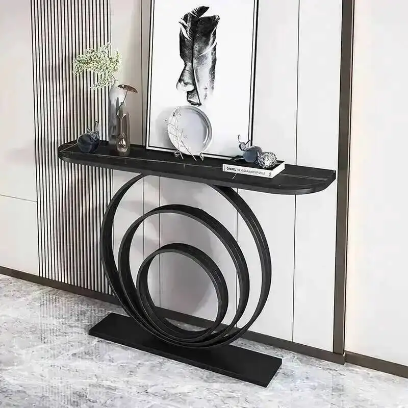 Entrance Art Modern Tables Console Iron Console Simple Porch Cabinet New Chinese-style Table Light Luxury Living Room Furniture