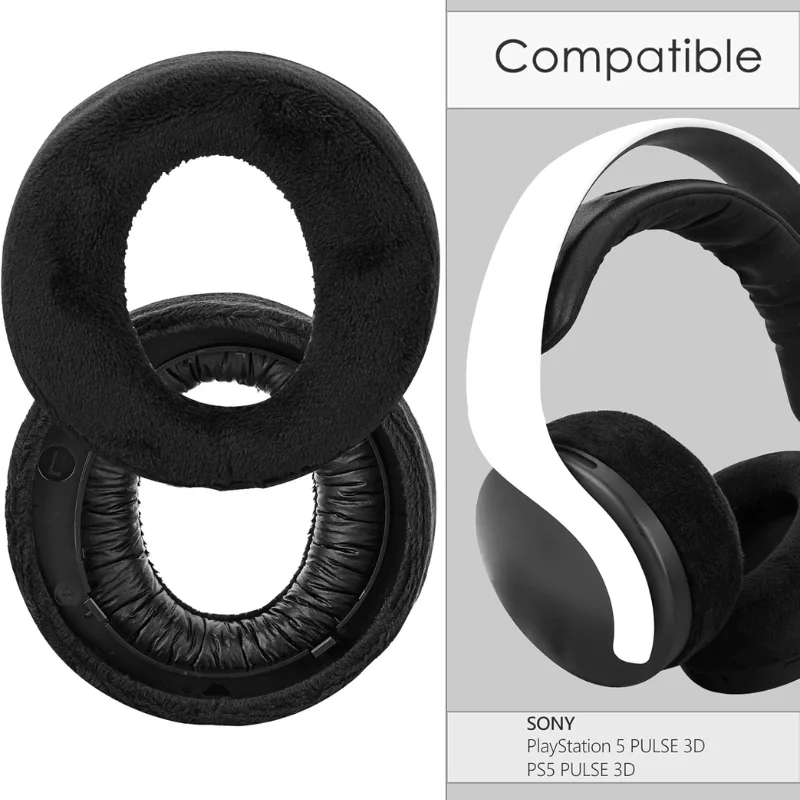 Replacement Ear Pads Cups Earpad Memory Foam Cushions For Sony Playstation PS5 Pulse 3D Wireless Headphones Headset airpods 2 case airpod pro case air pods pro case air max 1 huawei freebuds pro 2 air pods pro case airpod case airpods pro case