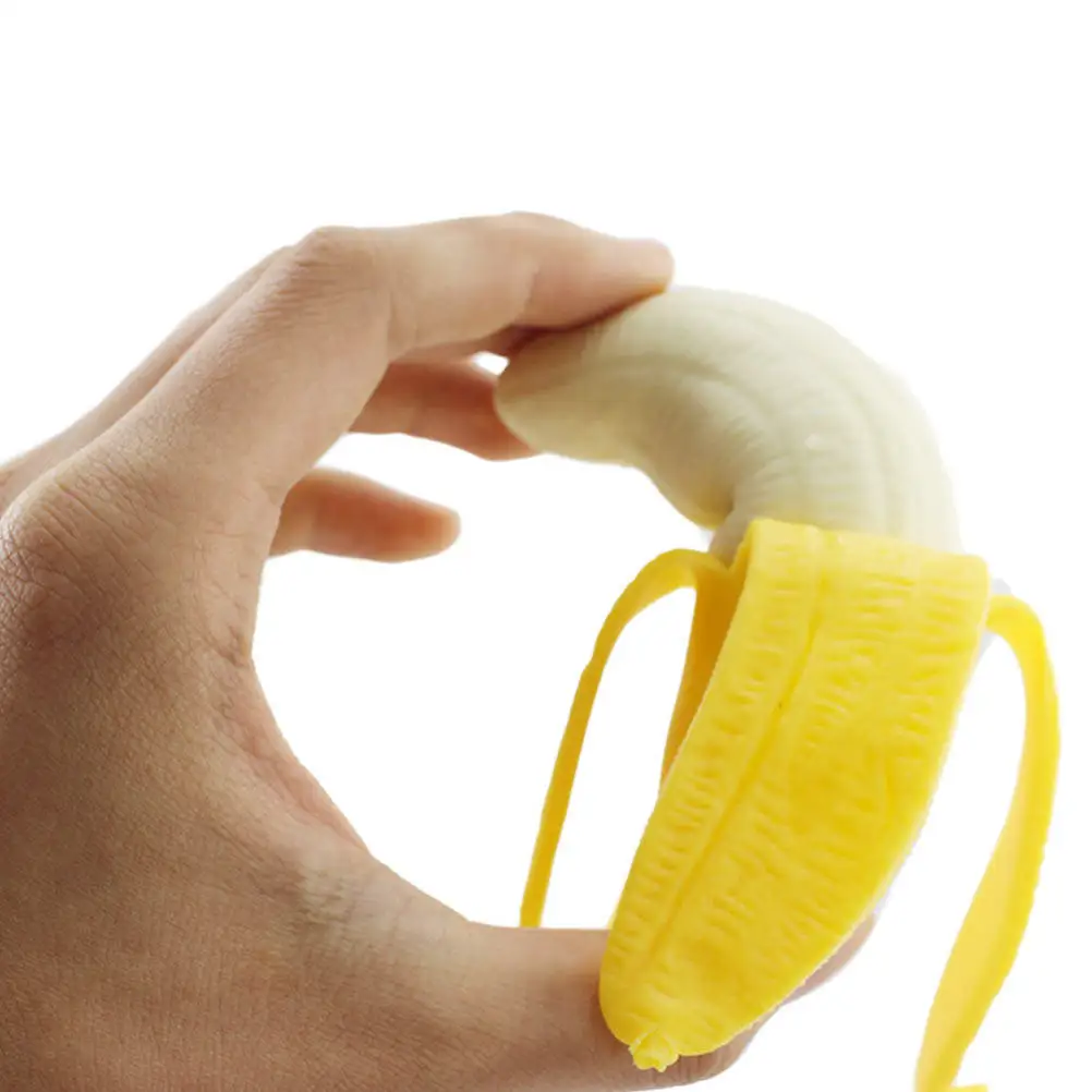 

2 шт. Забавные игрушки-антистресс в виде очищенных бананов для снятия стресса, креативные медленно восстанавливающие форму игрушки-бананы для детей