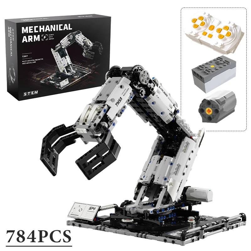 set-tecnico-di-784-pezzi-per-braccio-robotico-programmabile-con-telecomando-blocchi-da-costruzione-per-auto-da-assemblare-giocattoli-educativi-di-ingegneria-e-fantascienza