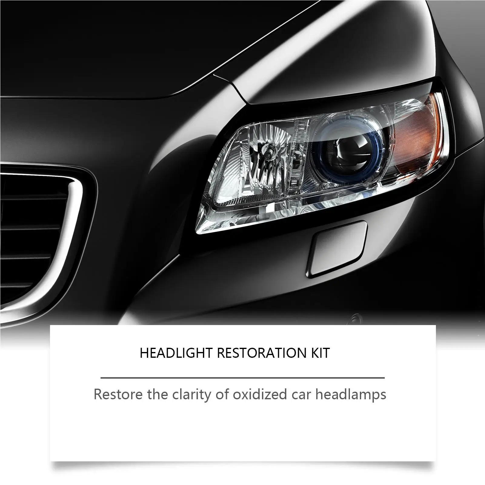 Headlight Oxidation Remover Yellowing Removal with Sponge and Towel Headlight Restoration Kit for Truck SUV Motorcycle Trailer