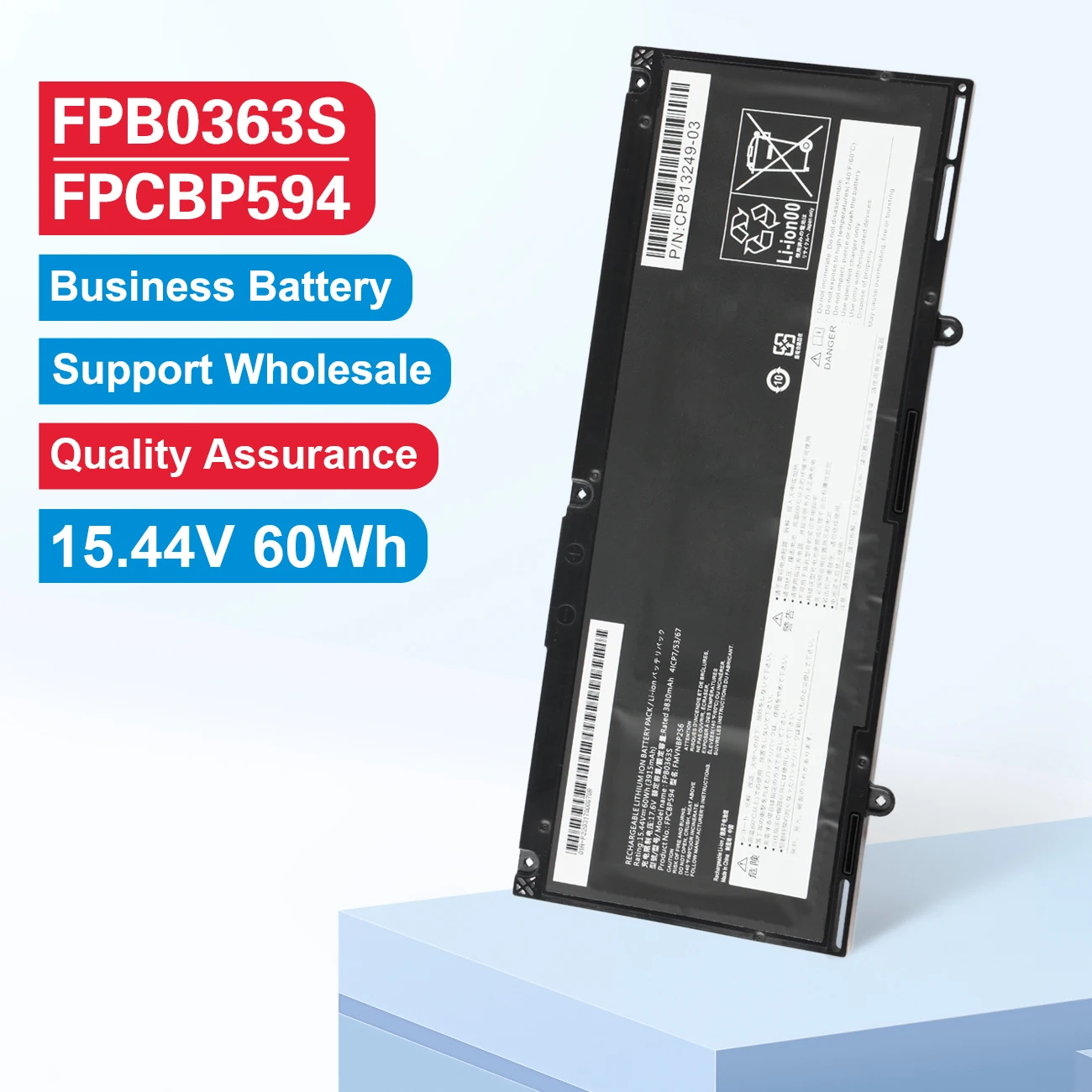FPCBP594 FPB0363S FMVNBP256 Laptop Battery For Fujitsu LifeBook E4412 E5412 E5413 U6312U7312 U7313 FMVNBP256 15.44V 3915mAh