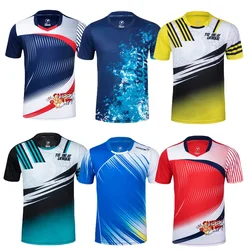 Mężczyźni kobiety Tenis Tshirt, szybkoschnący oddychający kobiety koszulka do gry w tenisa zestawy, szkolenia Tenis drużynowy T-shirt,Badminton koszula ubrania