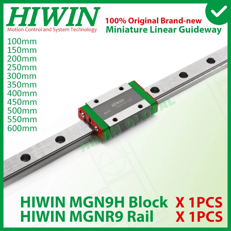 hiwin trilho de guia linear para impressora 3d transporte cnc novo mgn9 100 mm 150 mm 200 mm 250 mm 300 mm 350 mm 400 mm 450 milimetros 500 milimetros mgnr9 mgn9h 01