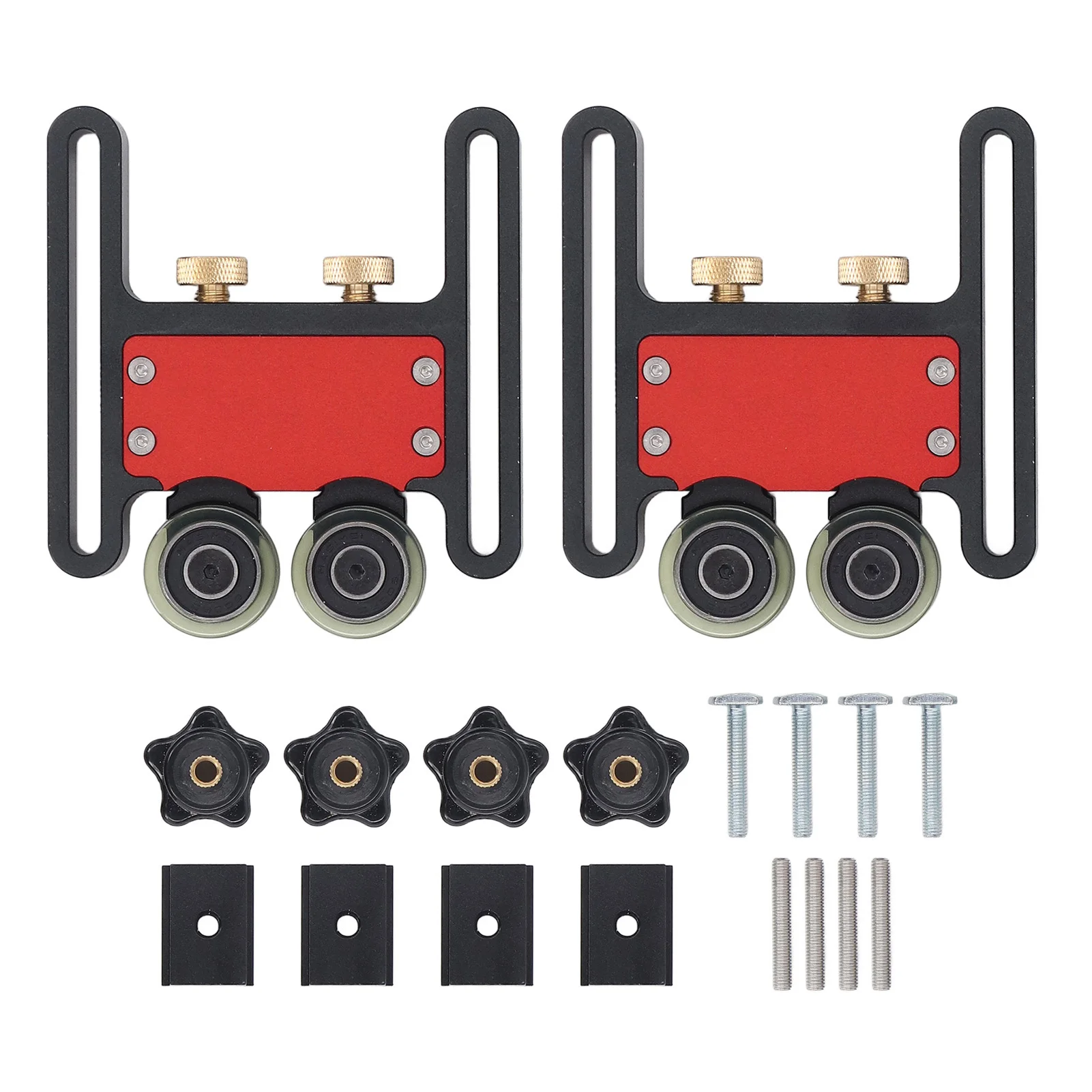 

2PCS Bearing Roller Featherboard Double Wheel Bearing Aluminum Alloy Table Saw Pressing Feeder Easy To Use Woodworking Projects