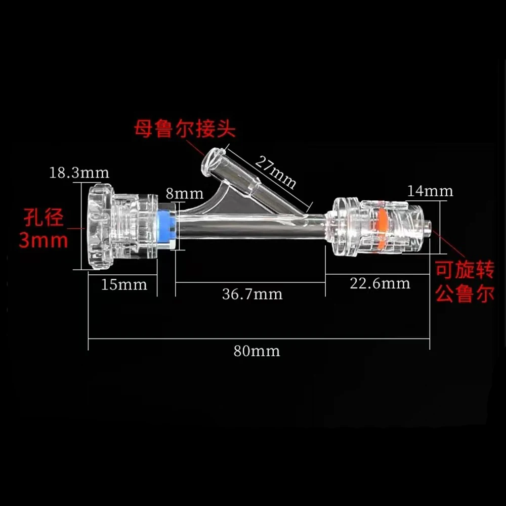 10PCS Sterile Y Shape 3-Way Medical Valve Sterilized Medical Grade Plastic for Healthcare Applications
