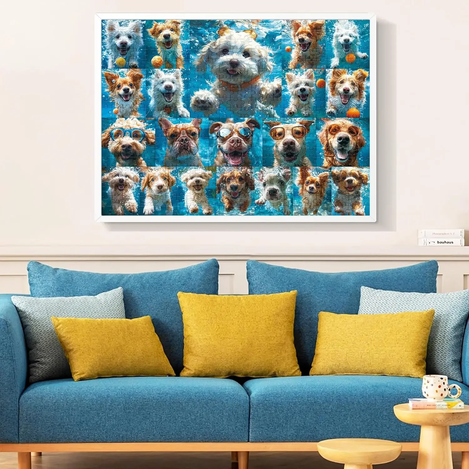 1314/520/300 قطعة لغز خشبي لجرو مضحك بانوراما الألغاز لألعاب النشاط العائلي تحدي هدية عيد ميلاد