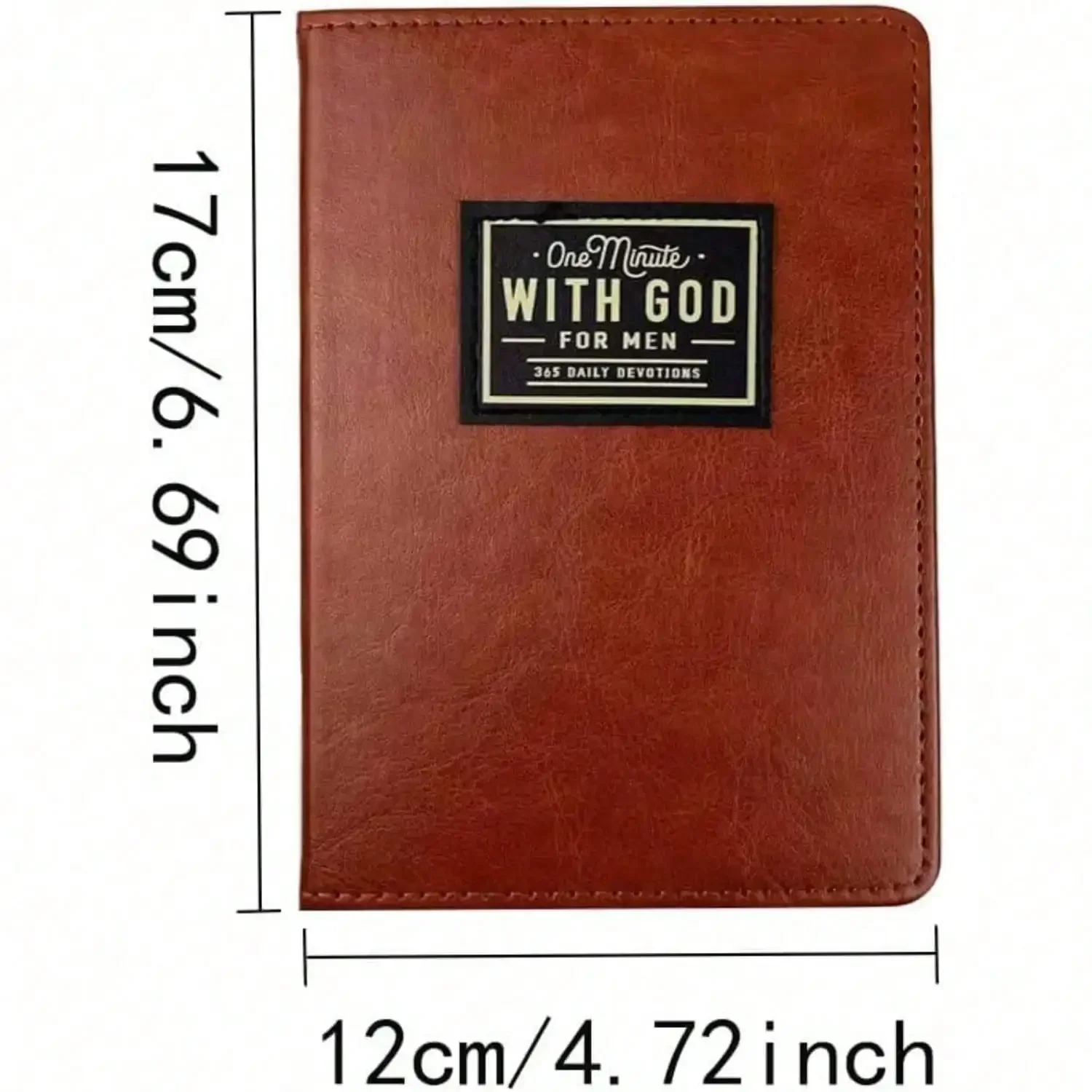 Cuaderno de Oración Diaria Inspirador para Hombres, Diario de Seguimiento de Oraciones de 365 Días, Tapa Marrón, Libro de Diario Religioso