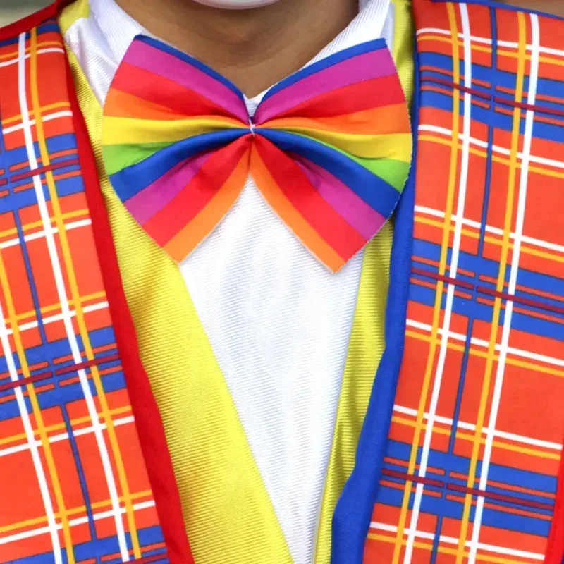 Adult Clowns Costume Attached Shoes Wig Male Suit Cosplay Clothing Clown Long-sleeve High-quality Stage Dress Up No Mask