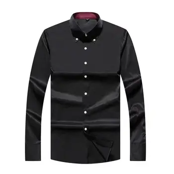 Dress Shirt for Men Button-down Collared Formal Business Long Sleeve Casual Korean Fashion Slim Fit Male Designer Shirts White 3 Dress Shirt for Men Button-down Collared Formal Business Long Sleeve Casual Korean Fashion Slim Fit Male Designer Shirts White 3