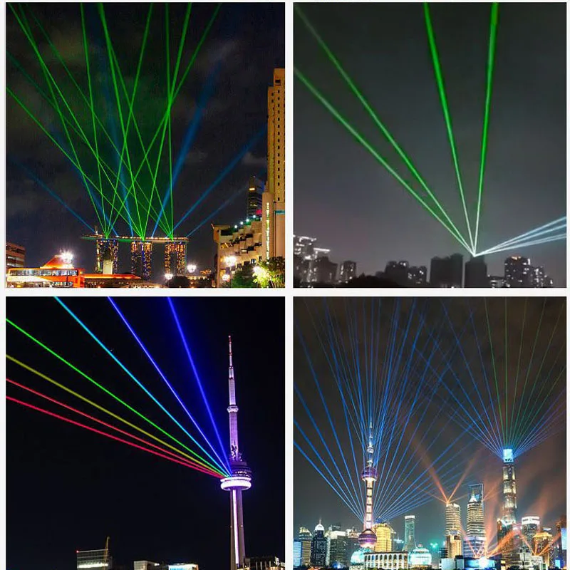 High-power outdoor waterproof full-color animation laser light scenic spot lighting roof landmark remote light Northern Lights p