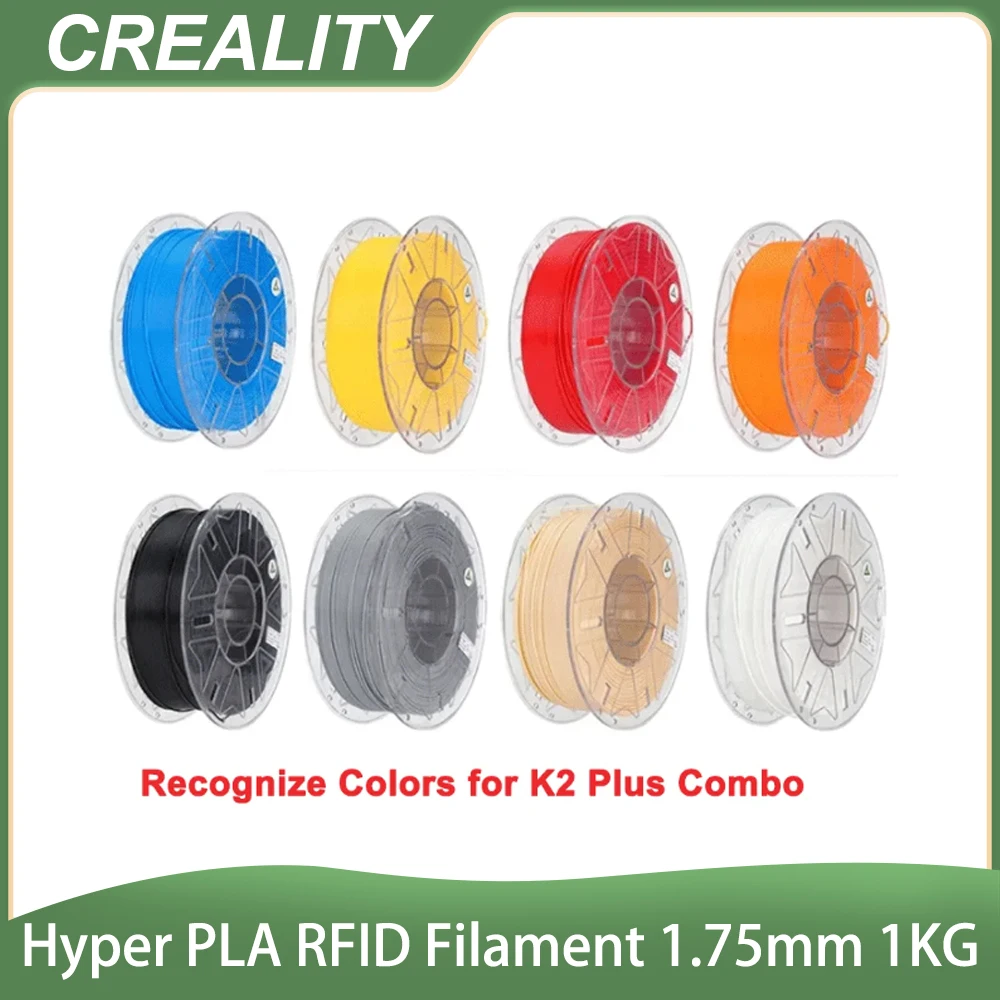 

Филамент Creality K2 Plus Combo Hyper PLA RFID 1.75мм 1кг для высокоскоростной 3D-печати, яркие цвета, RFID-метки