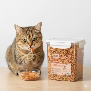 Premium Freeze-Dried Krill Cat Treats - Healthy & Nutritious Snacks for Pet Dental Health 1