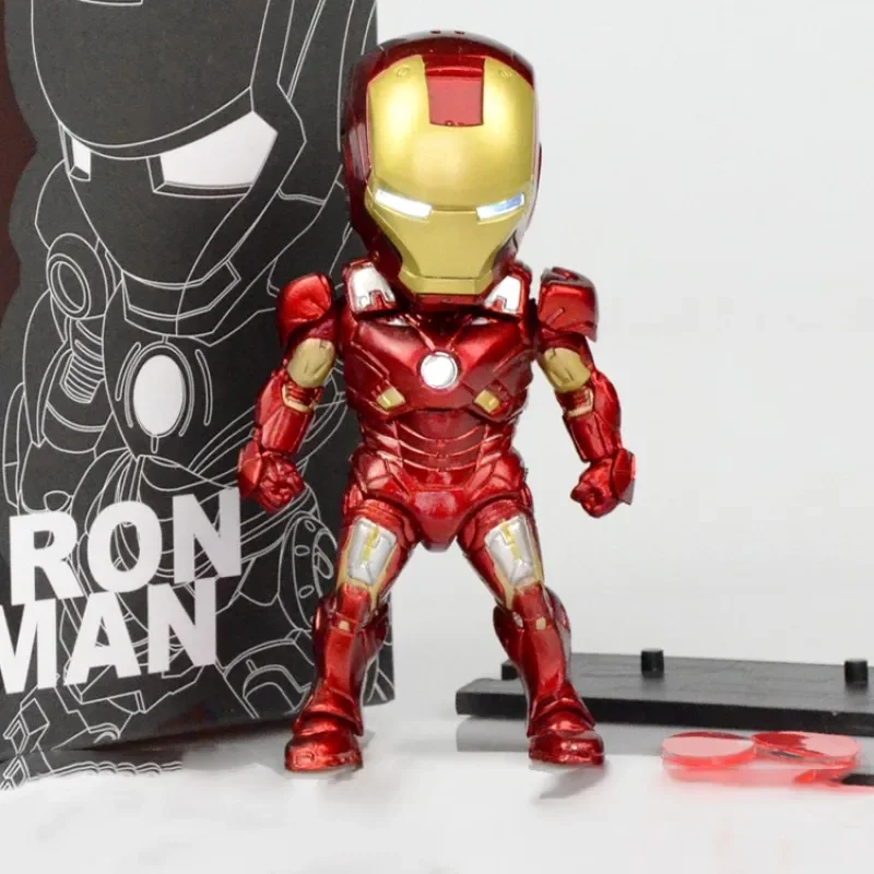 Iron Man Car Decoration Marvel\'s The Avengers Q Version Action Figures Movie & TV Finished Goods Model Doll Gifts