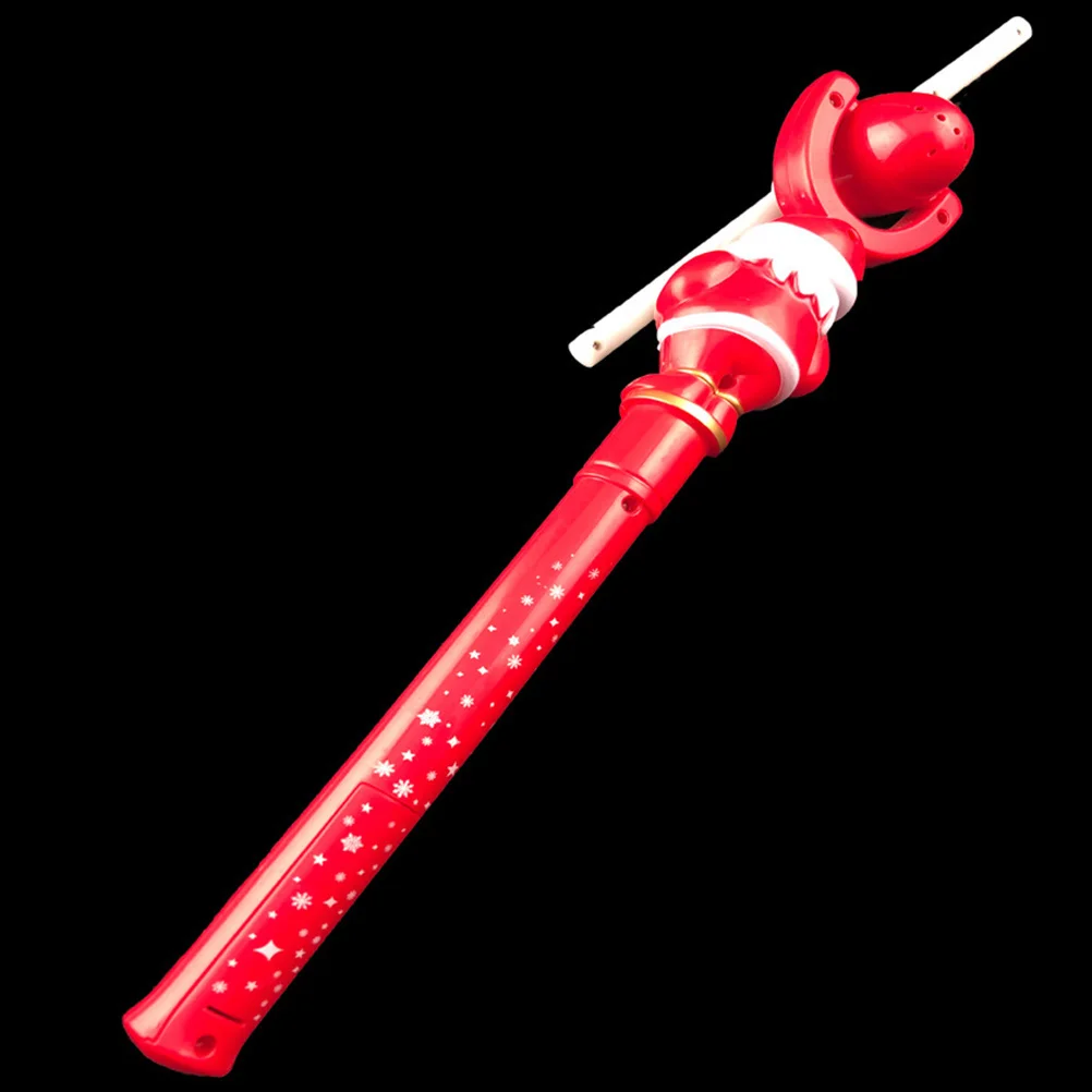1Pcs Christmas Themed Glow Windmill Red Santa Design Spinning Outdoor Decor for Children Auditory Visual Stimulation Fun