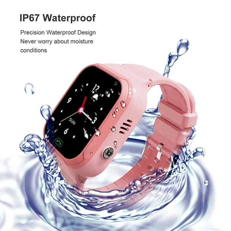 4G Smart Watch Kids SOS LBS WIFI SIM Card Network Smartwatch for Boy Girl Waterproof Real-Time Location Video Call Tracker Phone