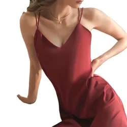 New Smooth Fabric Deep V Bodycon Womans Clothing Red Hollow Out Summer One Piece Mini Skirt Evening Dresses Sleeveless Y2k