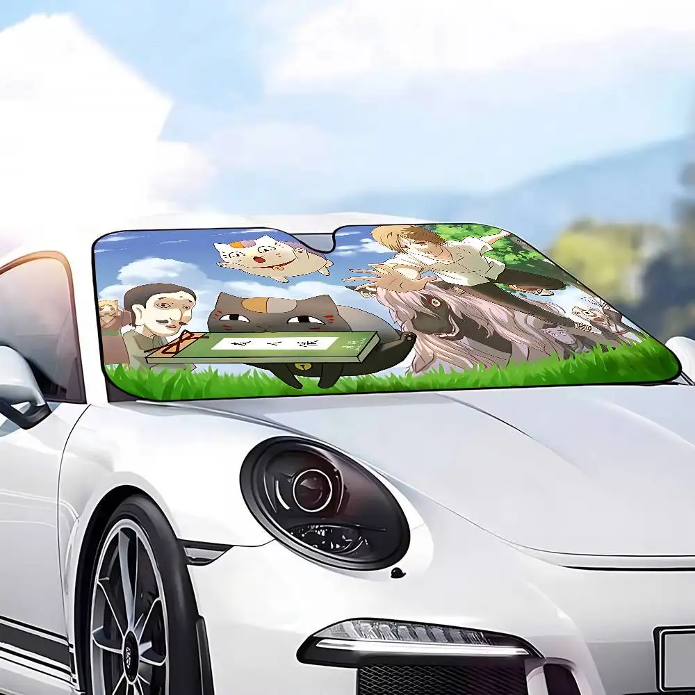 B-Natsume'sI كتاب R-Friends سيارة ظلة سيارة الشمس قناع الشمس العالمي الزجاج الأمامي للطي الشمس قناع