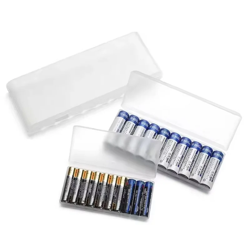 10 Slots Battery Storage Box For AAA AA Rechargeable Cells Dustproof Battery Container Holder For Electronic Accessory Storage