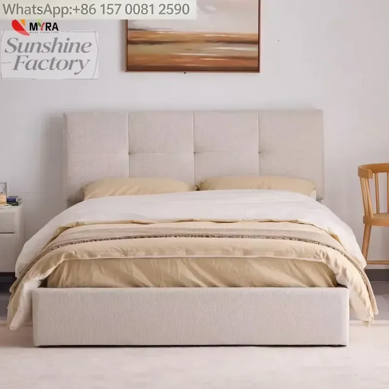 2026 Contemporary Minimalist Full-Size Upholstered Storage Bed Frame with Ample Hidden Storage for Modern Bedrooms