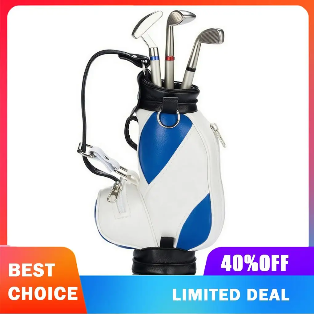 Golf Bag Pen Holder Essential Golf Pencil Display Desk Accessories For Work In Red