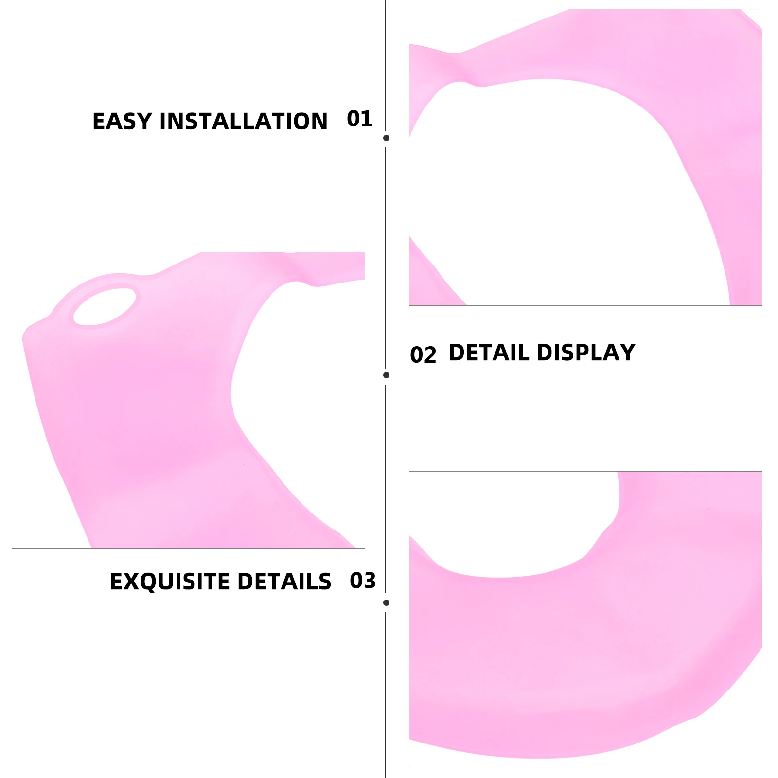 

Silicone Toilet Seat Cushion Pink Gel Pad Bathroom Hotel Mat Washable Reusable Pregnant Comfortable Home Waterproof Easy Clean