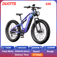 DUOTTS E26 E-bike 750W Motor 48V20AH Lithium Battery Hydraulic Brake Electric Bike Mountain 26*4.0-In Fat Tire Electric Bicycle