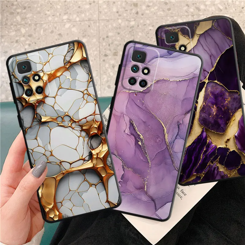 Senior Marble Phone Case for Redmi Note 11 Pro 9 8 7 10S 12S 9S 11S 10 Pro 12 9T 8T 10 13 TPU Soft Cover