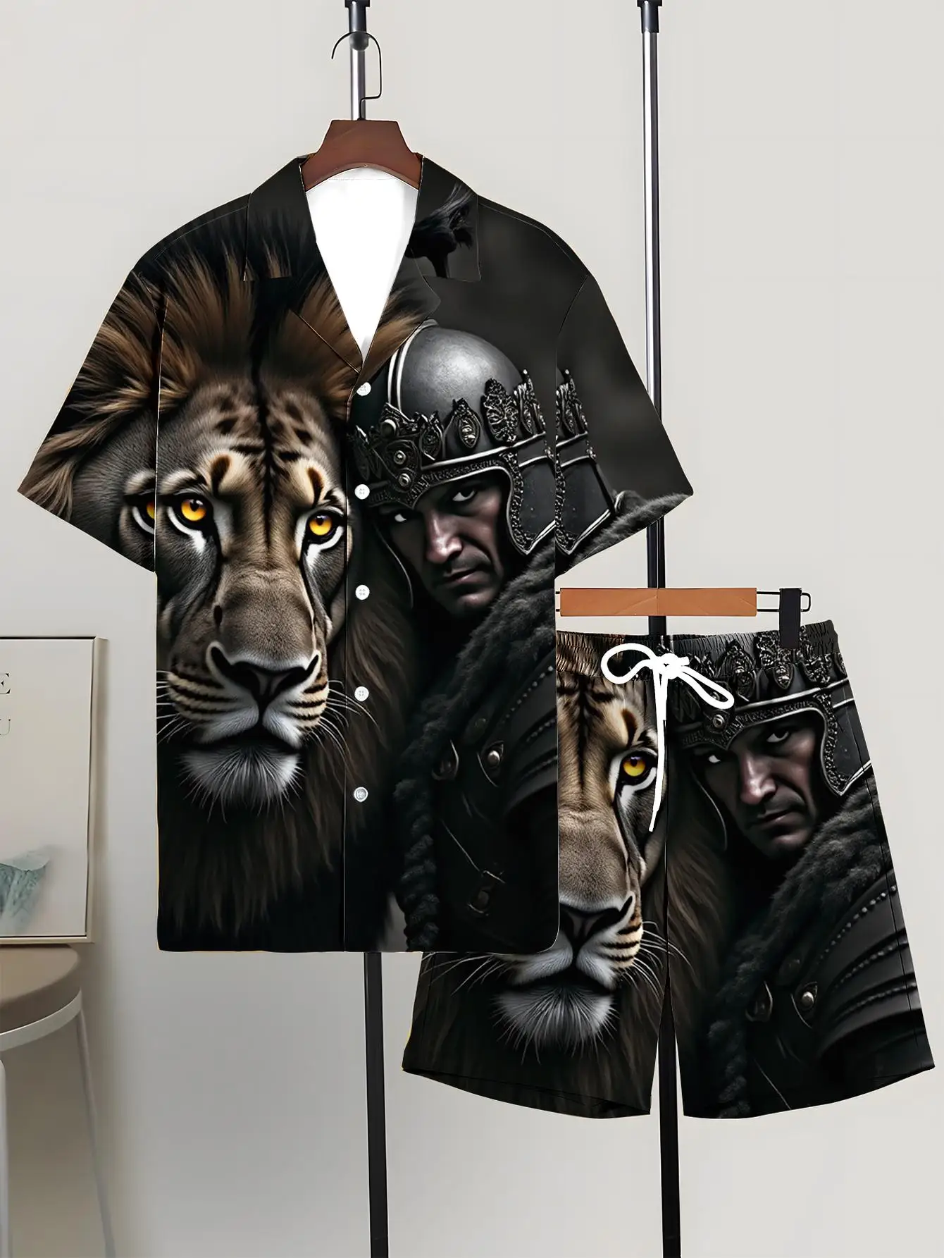 Men's Shirt Sets 2026 Spring/Summer 3D Printed jogging suit training suit set men 2 piece set Tracksuit men Graphic sweat suit