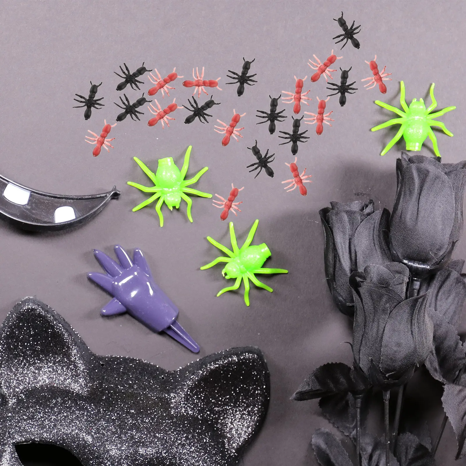 

50 шт. Детские игрушки для вечеринок, наполнители для подарочных пакетов, забавные подвижные модели муравьев, декоративные украшения, фальшивые муравьи