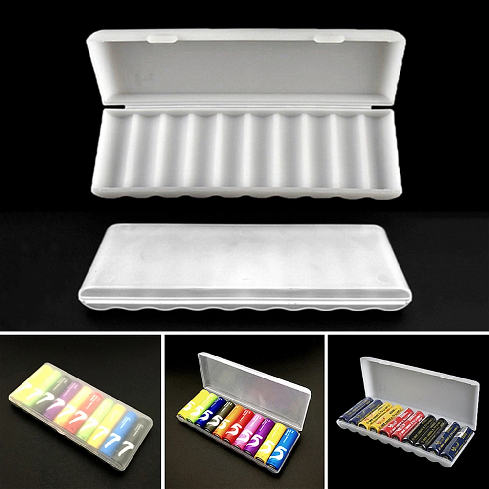 3 Sizes Plastic Battery Storage Box Hard Container Case For 10Pcs AAA/AA/18650 Battery Portable Battery Organizer Box