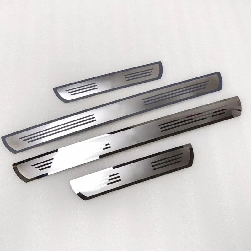 Chrom Edelstahl Auto Türschwelle Anti-Schmutz Aufkleber Abdeckung Dekoration Außen Anti-Kick Pedal Trim Zubehör Teile – Detail 6