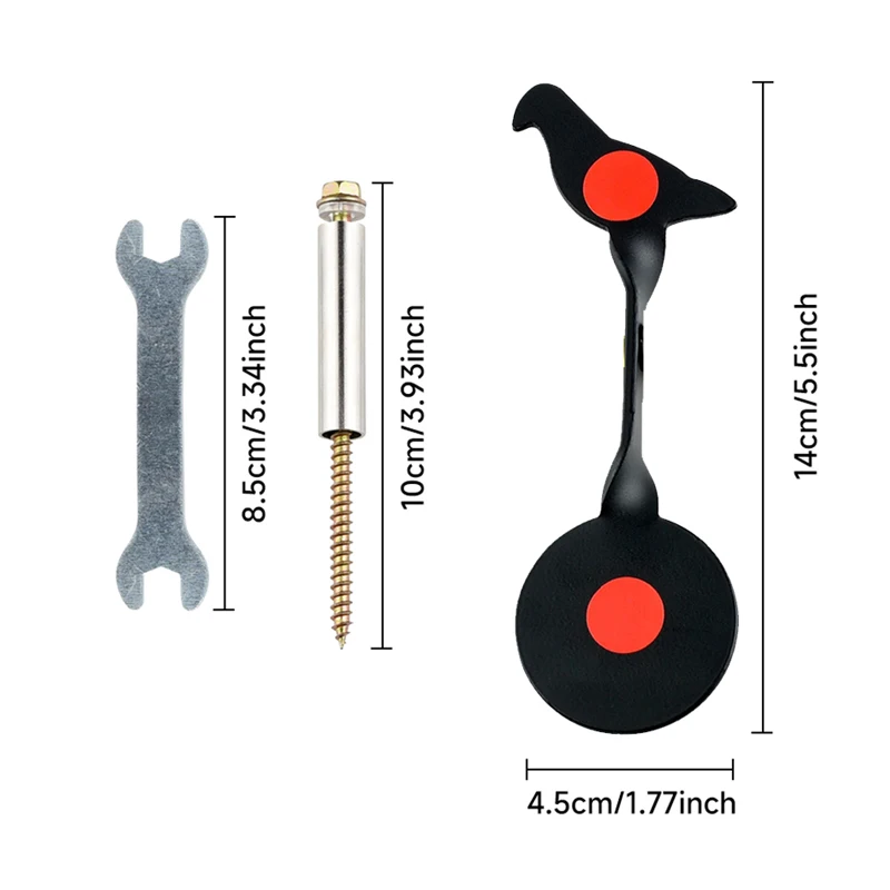 Bersagli Bersaglio Spinner in acciaio durevole e facile da usare con macchie bersagli ad alta visibilità per tiro con fionda e pistola ad aria compressa Ripristino automatico