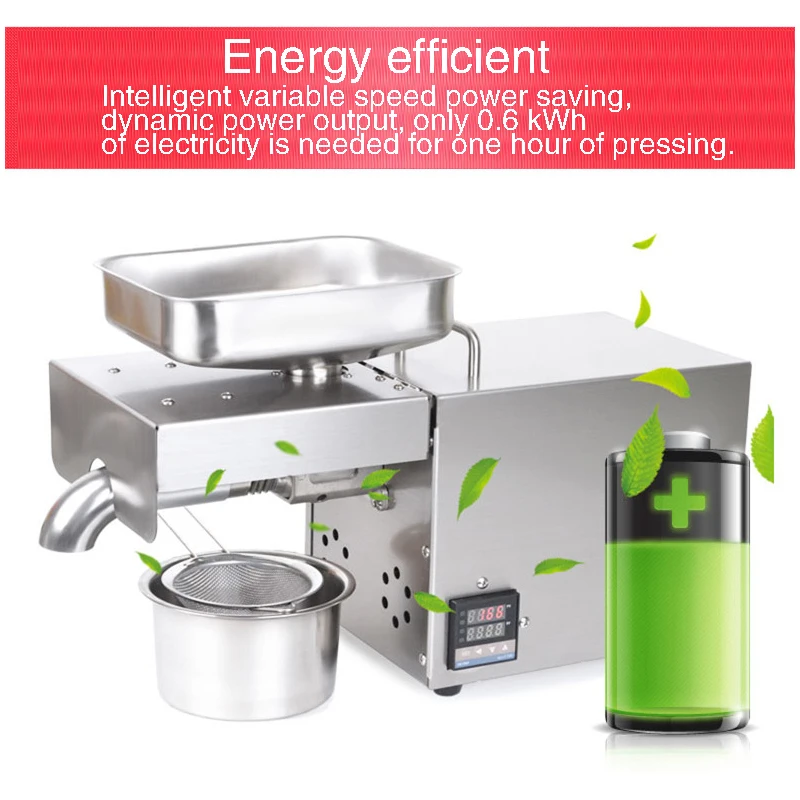 Intelligent Oil Pressers Temperature Control Stainless Steel Oil Press Machine Edible Oil Processing Equipment