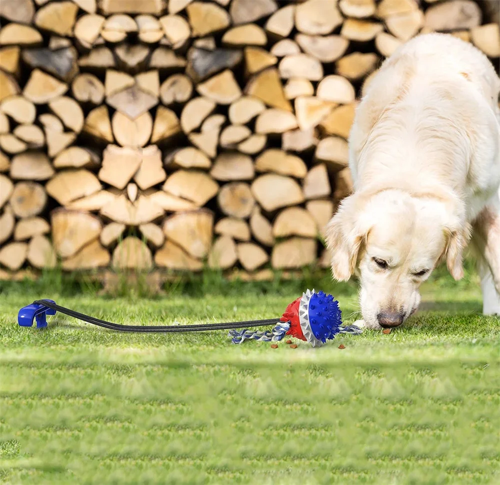 Dog Toy Bite-resistant Molar Golden Hair Training Interactive Ground-inserting Pull Tug-of-war Outdoor Products For Large Dogs